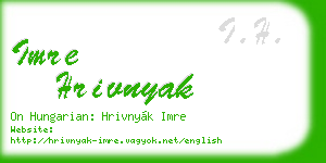 imre hrivnyak business card